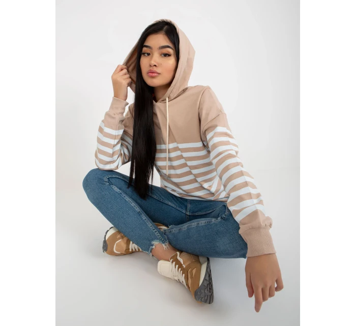 Dámská mikina LO BL DY 28.01 bílá béžová