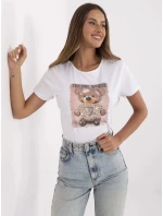 T shirt NM TS model 21049600 biało beżowy - FPrice