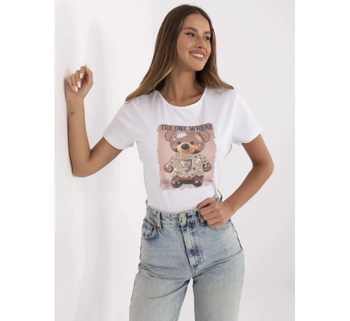 T shirt NM TS model 21049600 biało beżowy - FPrice