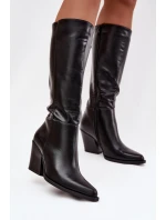 Kozačky na podpatku  model 221156 Step in style