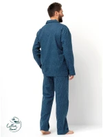 Pánské pyžamo MNS model 21299838 B25 délka/r 3XL4XL na zip - Key Pánské pyžamo MNS model 21299838 B25 délka/r 3XL4XL na zip - Key