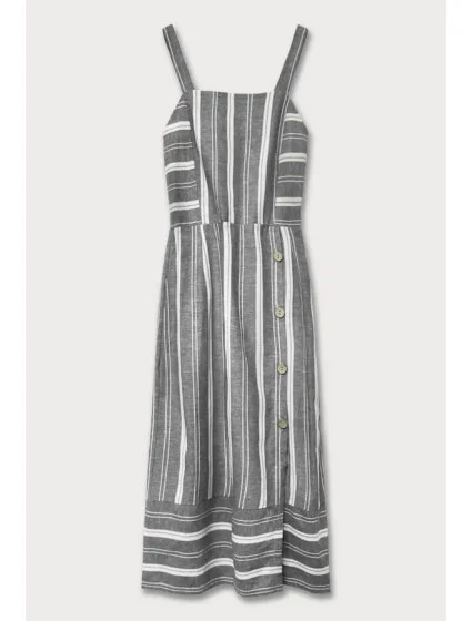 Šedé bavlněné šaty model 7500080 - MADE IN ITALY