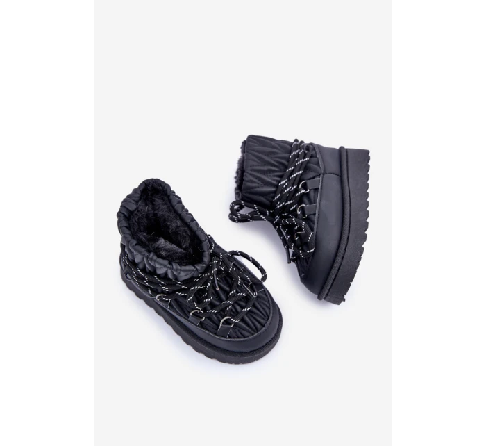 Dětské Zimní Boty S Kožíškem Černé model 21680341 - Boto