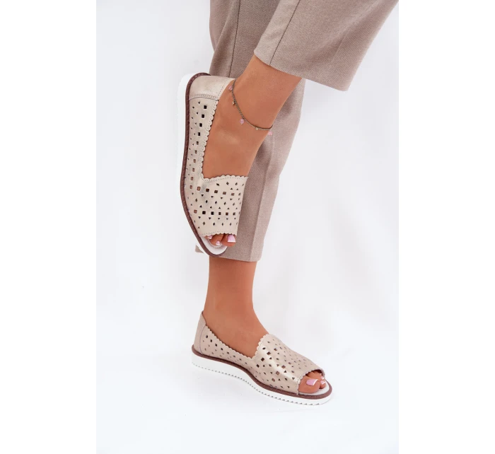 Kožené Baletky S   Béžové model 21691635 - S.Barski