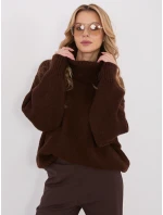 Sweter IN SW model 21782544 ciemny brązowy - FPrice