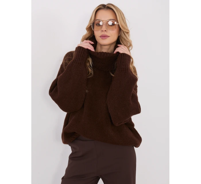 Sweter IN SW model 21782544 ciemny brązowy - FPrice