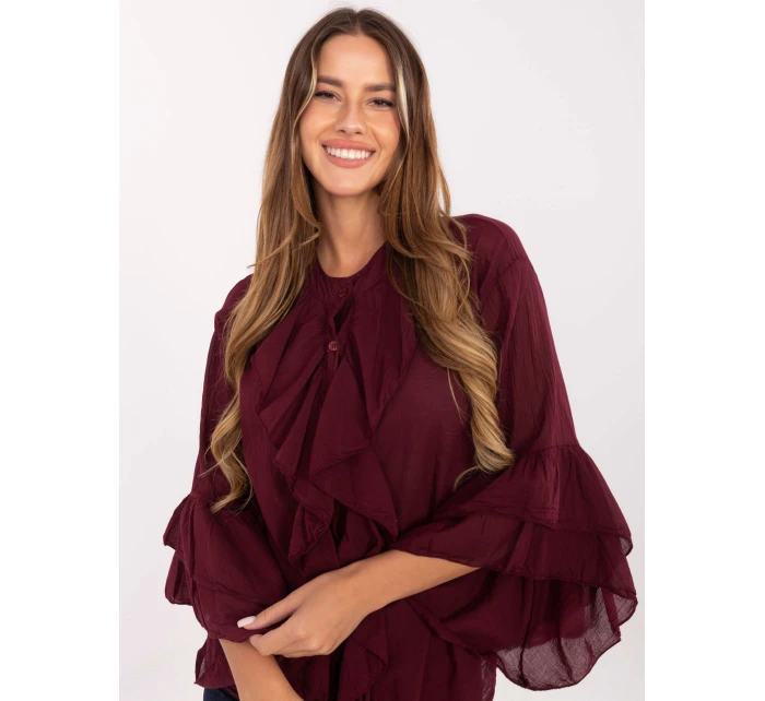 Koszula MI KS model 21421279 bordowy - FPrice