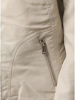 Kurtka skórzana damska szara model 22103279 - FashionStreet