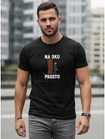 Pánské tričko OKO PROSTO s potiskem černé FashionStreet NX0107R