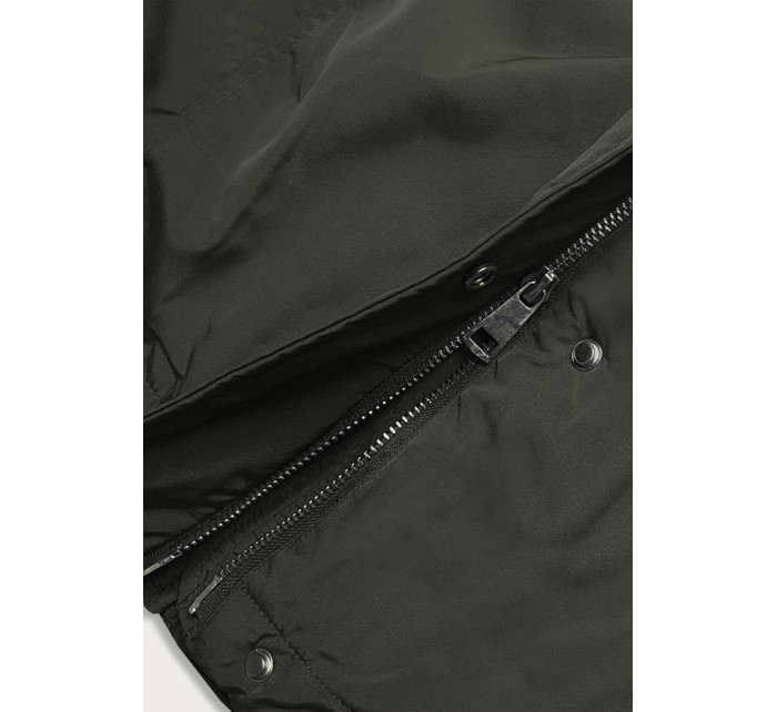 Dámská zimní bunda v khaki barvě (M21309)
