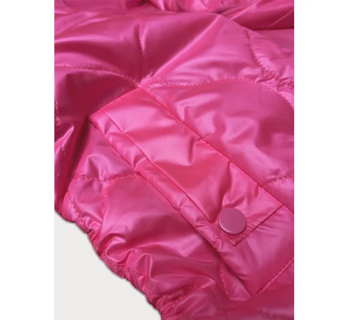 růžová dámská bunda se šňůrkami na bocích model 19456849 - S'WEST