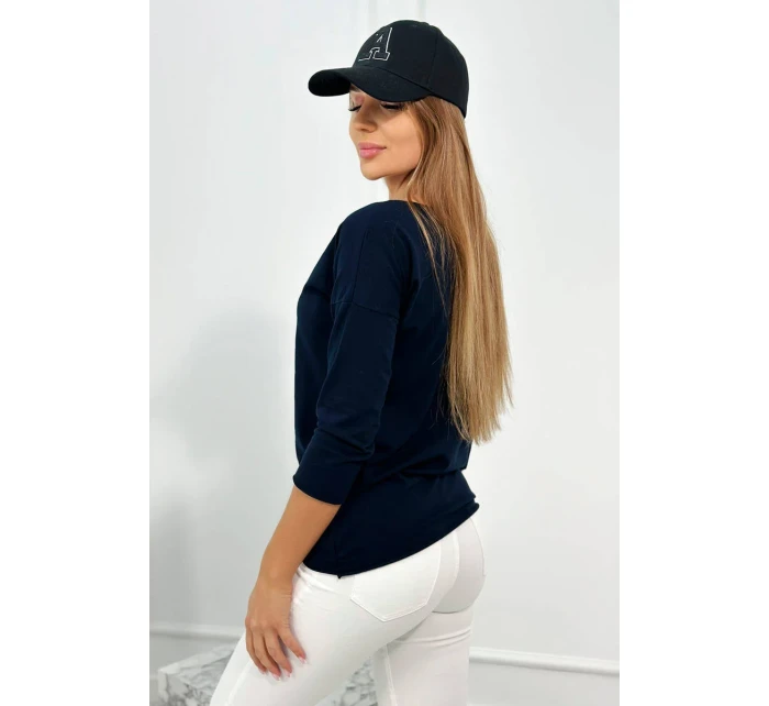 Halenka ležérní tmavě modrá