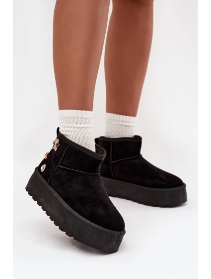 Dámské sněhule na platformě s přezkami černé Maelle Dámské sněhule na platformě s přezkami černé Maelle