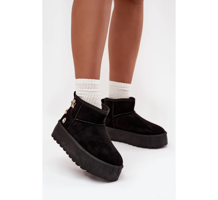 Dámské sněhule na platformě s přezkami černé Maelle Dámské sněhule na platformě s přezkami černé Maelle