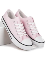 Praktické  tenisky růžové dámské bez podpatku
