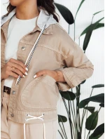 Dámská džínová bunda AWIV béžová FashionStreet TY4317
