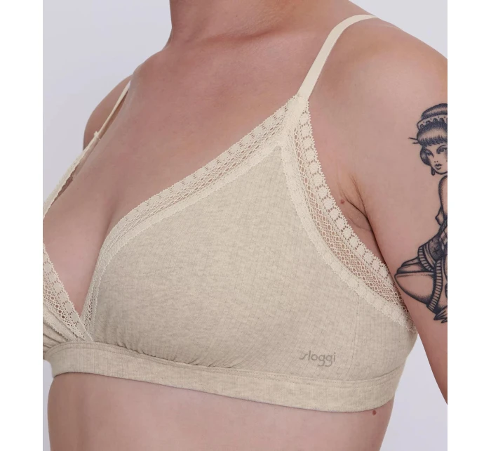 sloggi GO Ribbed R Bralette - GRAY - SLOGGI GRAY - SLOGGI