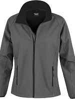 Result R 231F Dámská 2-vrstvá softshell bunda "Printable" 30.231F charcoal/black