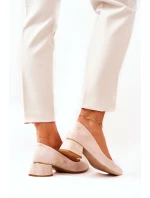 Semišové lodičky Lewski 3118 Béžové