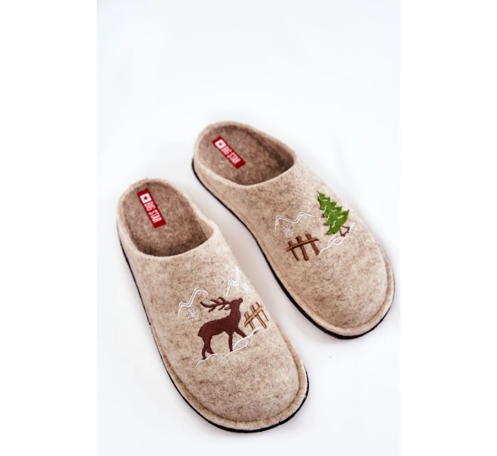Domácí pantofle Big Star model 21600988 béžová - Big Star Shoes