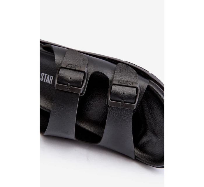 Lehké pánské sandály s přezkami Big Star NN174597 Černé