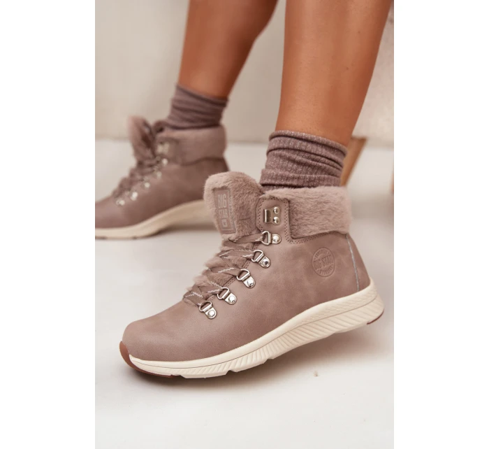 Dámské Boty S Kožešinou Big Star model 21706002 Šedé - Big Star Shoes Dámské Boty S Kožešinou Big Star model 21706002 Šedé - Big Star Shoes