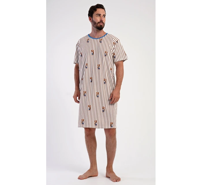 Pánská noční košile s krátkým rukávem Bear