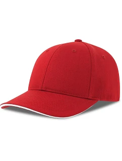 Liberty 6 panelová baseballová kšiltovka red/white model 22411137 - Atlantis Headwear