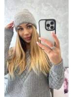 Tenká čepice Oliwia model 18750345 světle šedá - K-Fashion Tenká čepice Oliwia model 18750345 světle šedá - K-Fashion