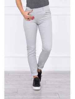 Kalhoty v barvě denim šedé