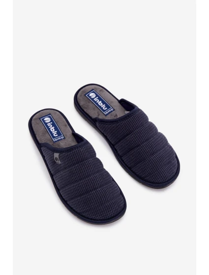 Pohodlná Pánská Domácí Obuv Pantofle model 21821662 Tmavě Modrá - Inblu Pohodlná Pánská Domácí Obuv Pantofle model 21821662 Tmavě Modrá - Inblu