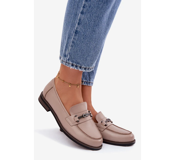 Dámské kožené  Béžové model 22100052 - VINCEZA