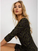 Dámské šaty LK SK model 17925136 černé a zlaté - FPrice Dámské šaty LK SK model 17925136 černé a zlaté - FPrice