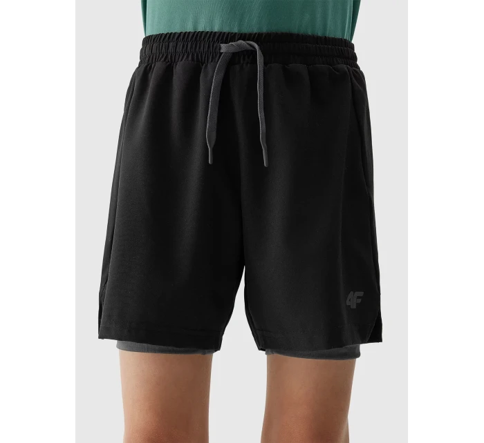 Chlapecké sportovní rychleschnoucí šortky 4F - černé