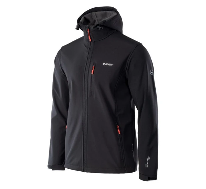 Pánská bunda Caen M 92800282249 Černá s červenou - Hi-Tec Pánská bunda Caen M 92800282249 Černá s červenou - Hi-Tec