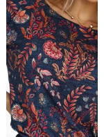 13-163 Sportovní šaty s kapsami a vázáním - LEAGUE ON JEANESE