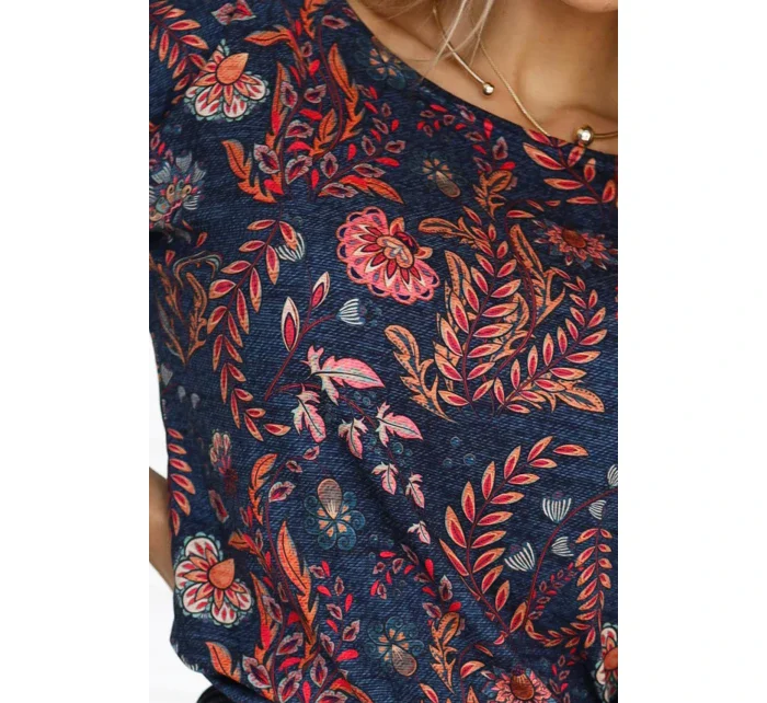 13-163 Sportovní šaty s kapsami a vázáním - LEAGUE ON JEANESE