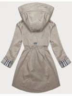 Tmavě béžová bunda parka s ozdobnou podšívkou (2) model 19709867 - BH FOREVER