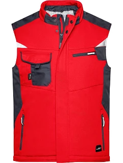 Daiber JN 825 Pracovní zimní softshellová vesta - Strong 02.0825 red/black