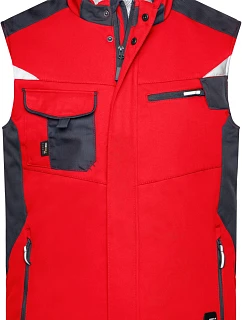 JN 825 Pracovní zimní softshellová vesta Strong model 22491343 red/black - Daiber