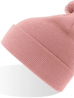 Kid WindS Dětská pletená čepice s bambulí pink model 22456279 - Atlantis Headwear