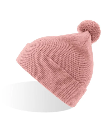 Atlantis Headwear Kid Wind-S Pompom Dětská pletená čepice s bambulí 33.0313 pink Atlantis Headwear Kid Wind-S Pompom Dětská pletená čepice s bambulí 33.0313 pink
