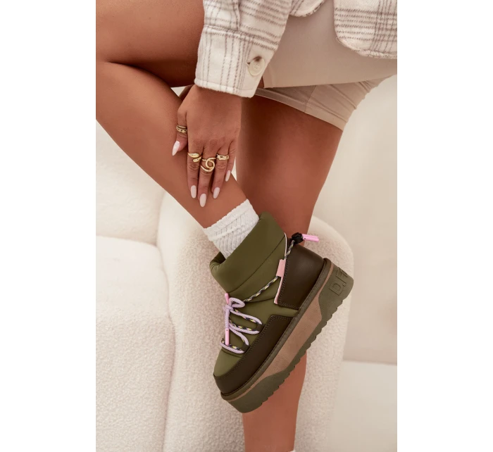 Sněhule na platformě D.Franklin DFSH371015 Khaki