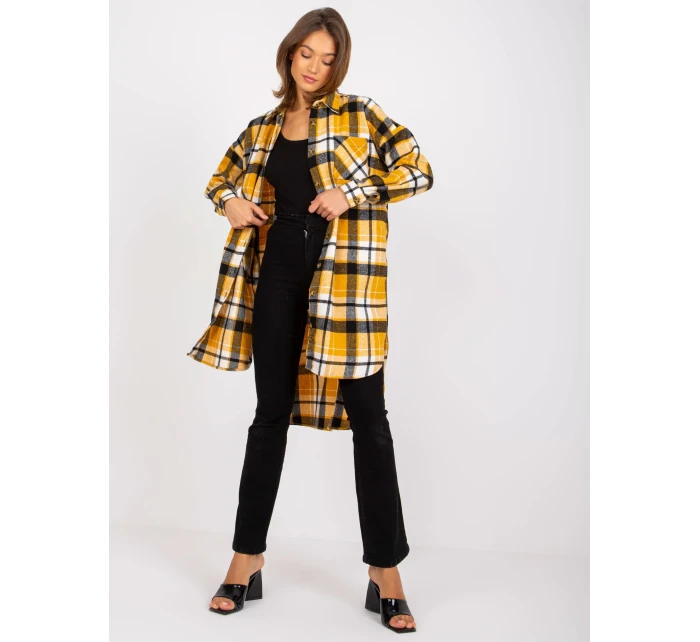 Dámská košile-EM-KS-003/07.35X-černá a žlutá Dámská košile-EM-KS-003/07.35X-černá a žlutá