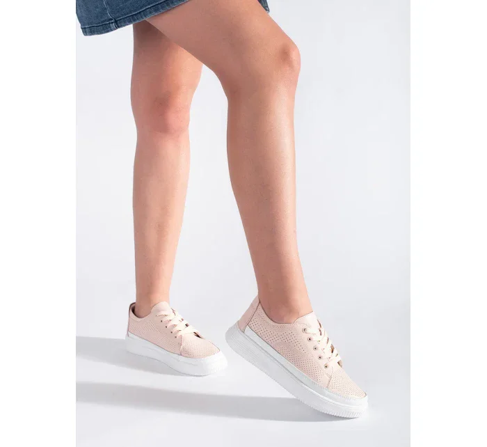 Pohodlné dámské tenisky růžové platforma Pohodlné dámské tenisky růžové platforma