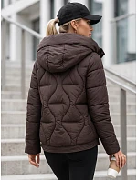 Kurtka damska zimowa pikowana z kapturem brązowe model 22350707 - FashionStreet Kurtka damska zimowa pikowana z kapturem brązowe model 22350707 - FashionStreet