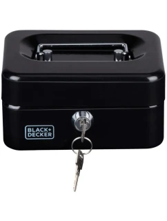 KOVOVÁ KAZETA NA DOKUMENTY 15x8x11,8 CM BLACK + DECKER