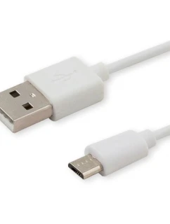 Kabel SAVIO CL-123 (Micro USB - USB 2.0 ; 1m; bílá barva)
