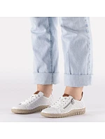 Dámská kožená prolamovaná bílá polobotka Rieker N2405-80