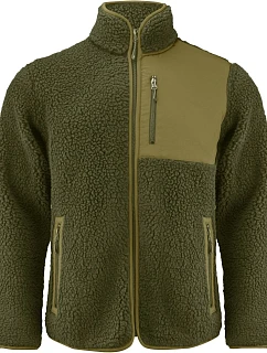 Fleece Men Pánská fleecová bunda Sherpa "TwoTone" moss green model 22453527 - James Harvest